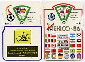 Coleccionismo deportivo: Badajoz / Exalva, S. A. / Calendario Mundial México 86